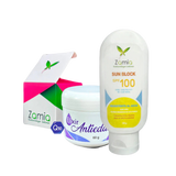 ¡Protección Total y Rejuvenecimiento! Kit ZAMIA: Protetor Solar SPF 100 y Crema Antiedad