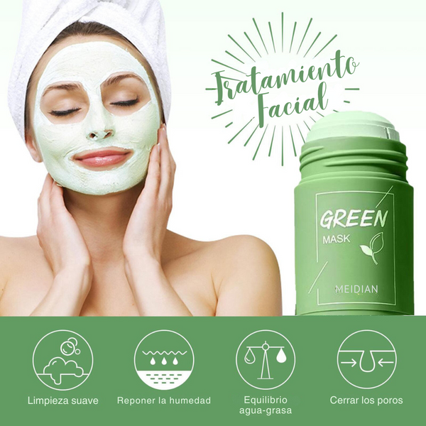 Mascarilla de Té Verde en Barra Arcilla MEIDIAN GREEN: Hidratación y Equilibrio para tu Piel